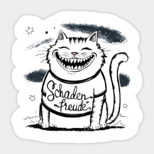 "Schadenfreude" Cat Sticker